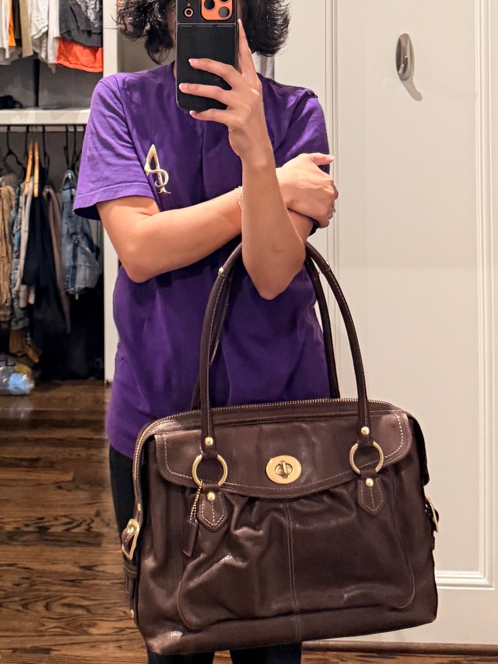 Coach Addison Spectator Brown Leather Tote - Picture 16 of 16